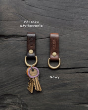 Brelok do kluczy na półkółku z inicjałami