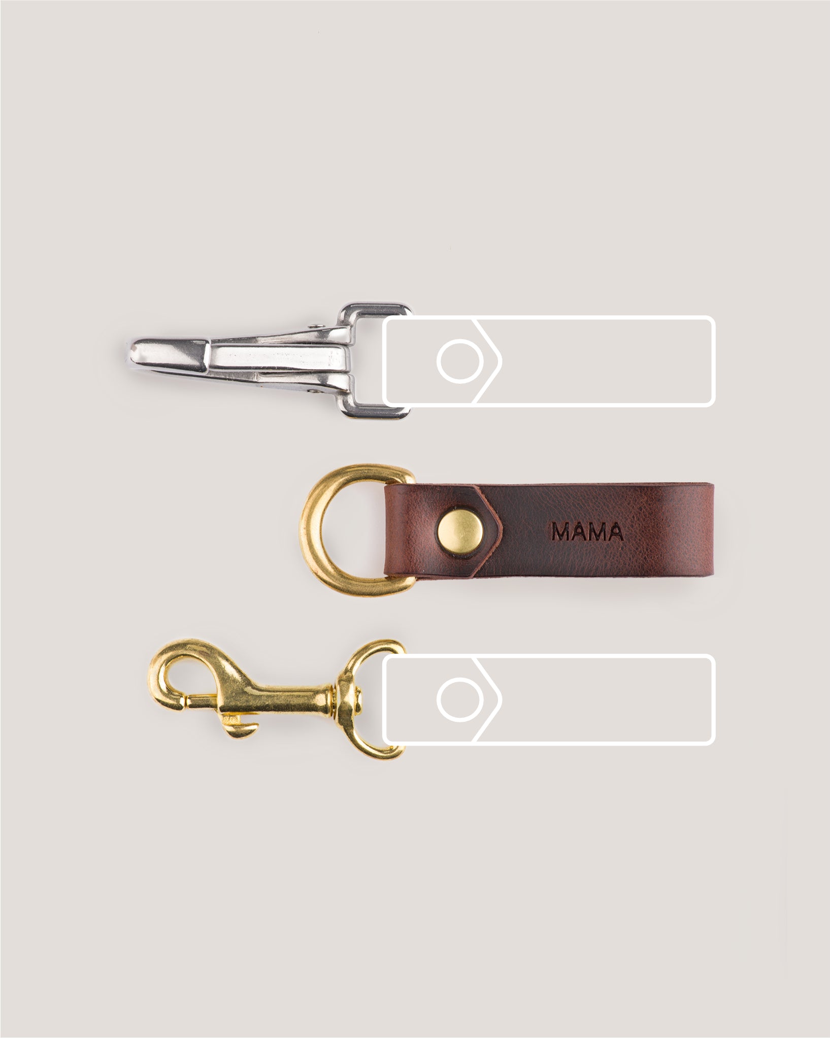 Brelok do kluczy z napisem MAMA ♡