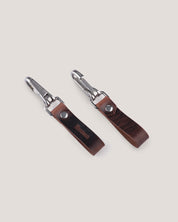 Brelok z karabińczykiem ze stali nierdzewnej i inicjałami