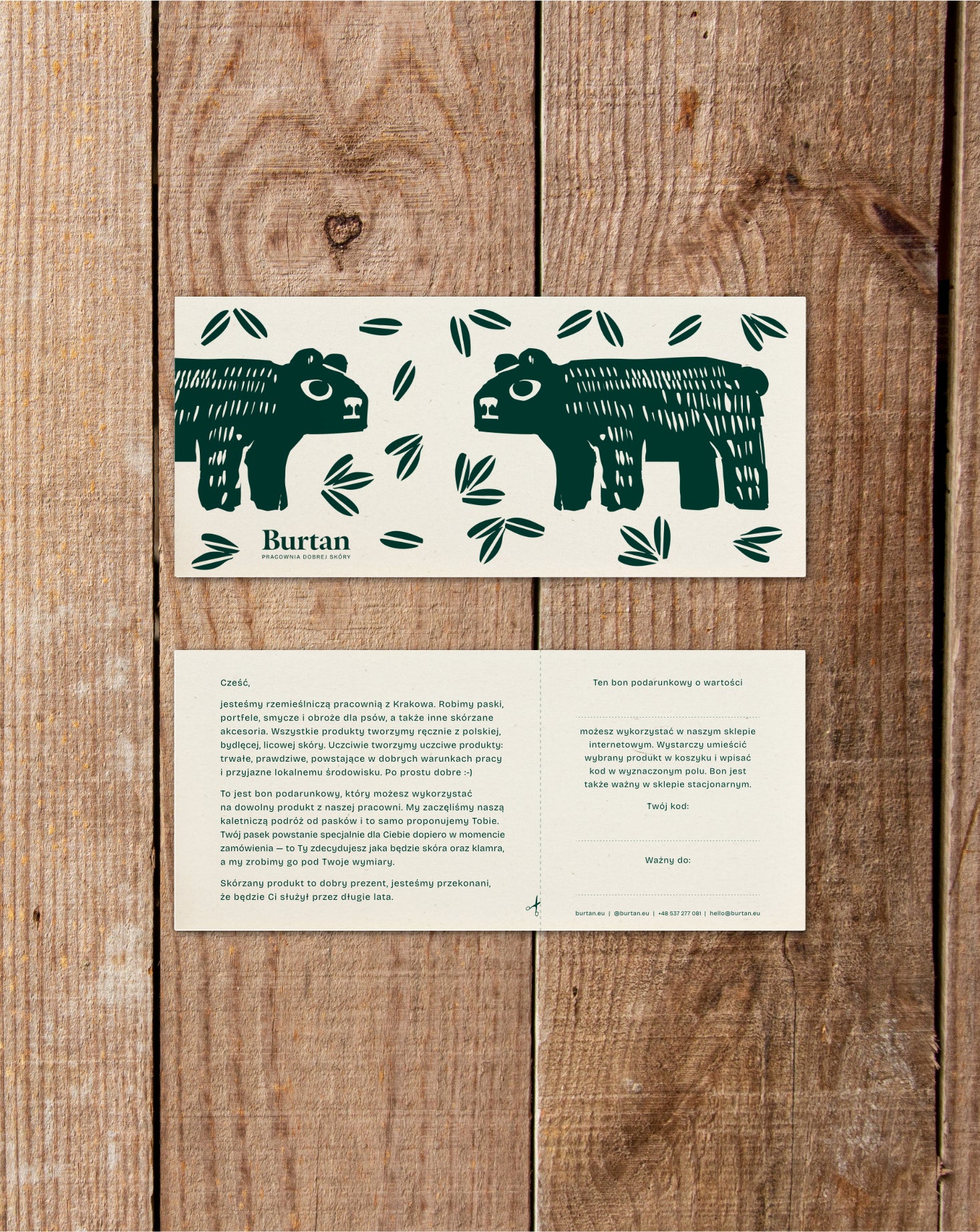 Bon podarunkowy drukowany